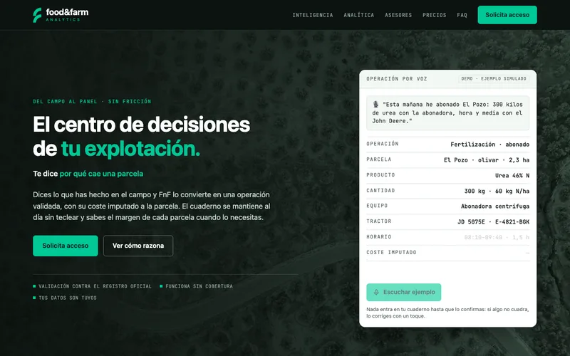 Portada de Food & Farm Analytics